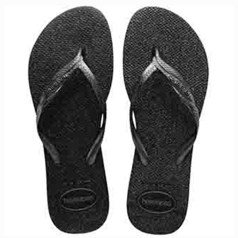 Sandalias de Mujer Havaianas Fantasia Gloss Negro - Gris