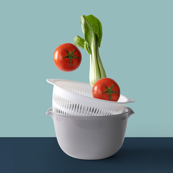 Escurridor con canasto S Escurridor con canasto S