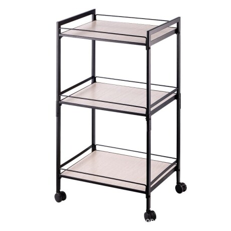 Carrito Organizador Metálico con Ruedas de 3 Niveles en Madera Carrito Organizador Metálico con Ruedas de 3 Niveles en Madera