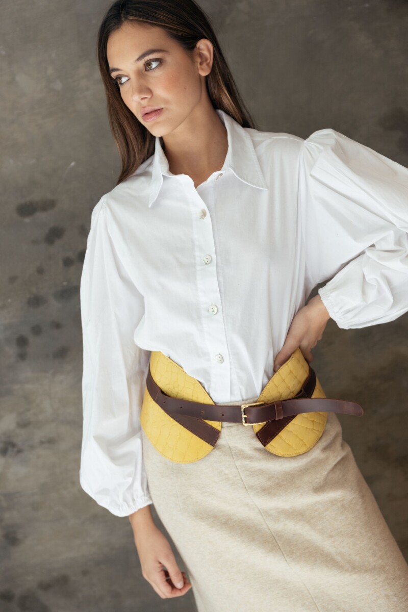 Sophisticated Belt Amarillo / Chocolate