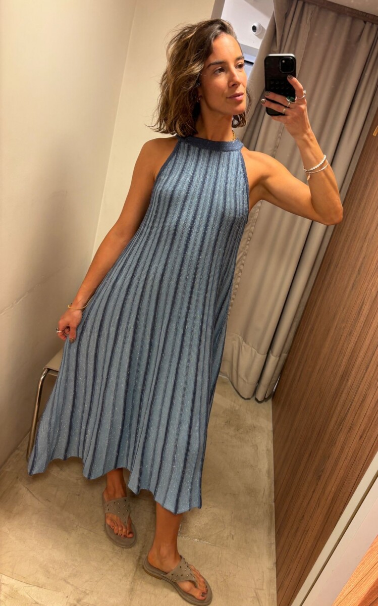 Vestido Ecos - Celeste 