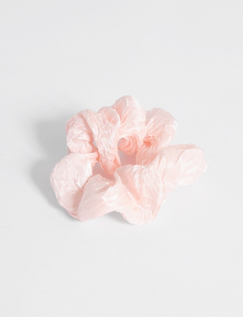 Gomita scrunchie plisada - rosa 