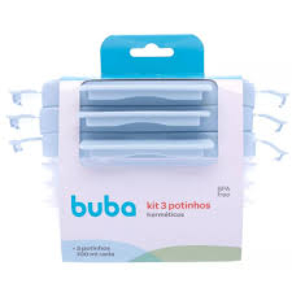 Set Tuppers X3 Herméticos BUBA celeste