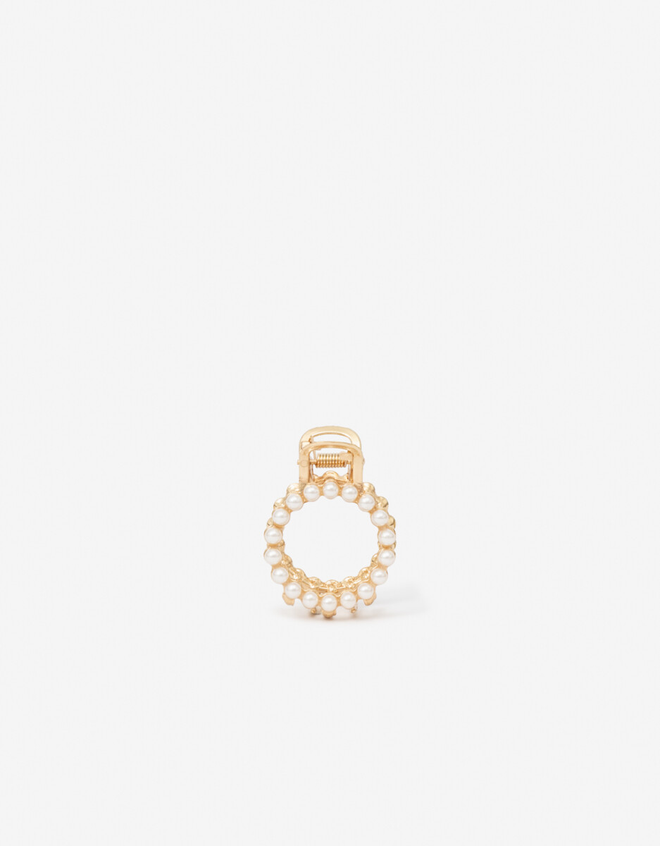 Broche Circular Con Perlas 