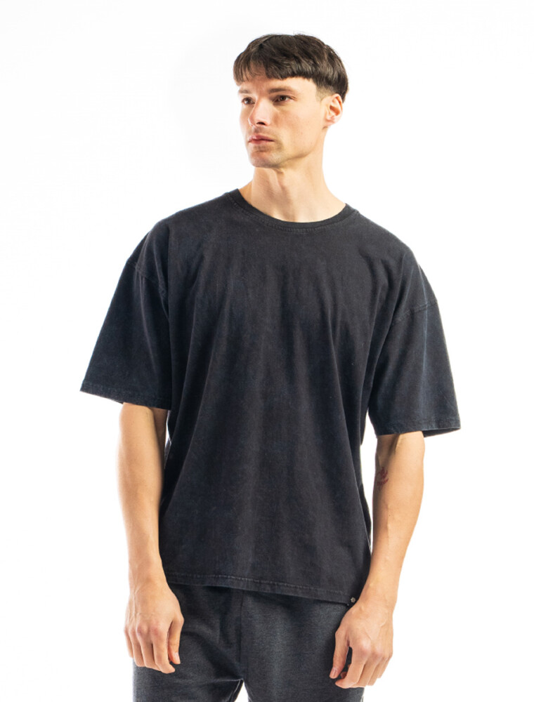 Remera Algodón Oversized Negro