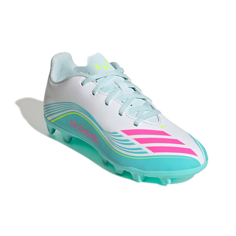 Championes Fútbol Niño Adidas F50 Messi Club Fg Blanco-rosado