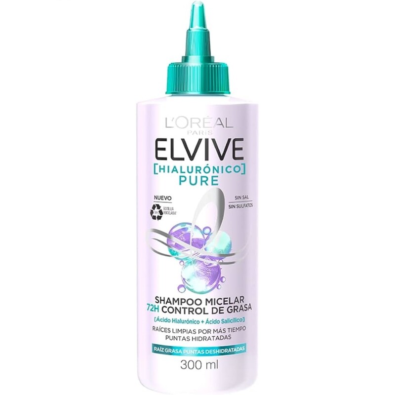 Shampoo Micelar Elvive Hialurónico Pure 300 Ml. Shampoo Micelar Elvive Hialurónico Pure 300 Ml.