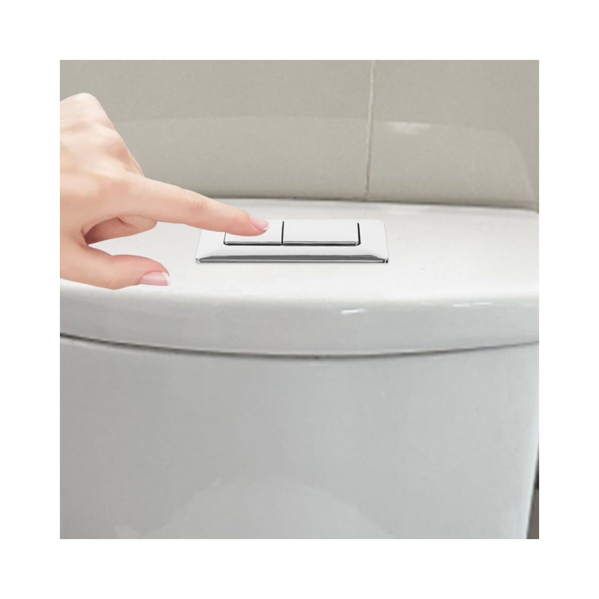 BOTON RECTANGULAR P/VALVULA DE DESCARGA DOBLE K2411 Boton Rectangular P/valvula De Descarga Doble K2411