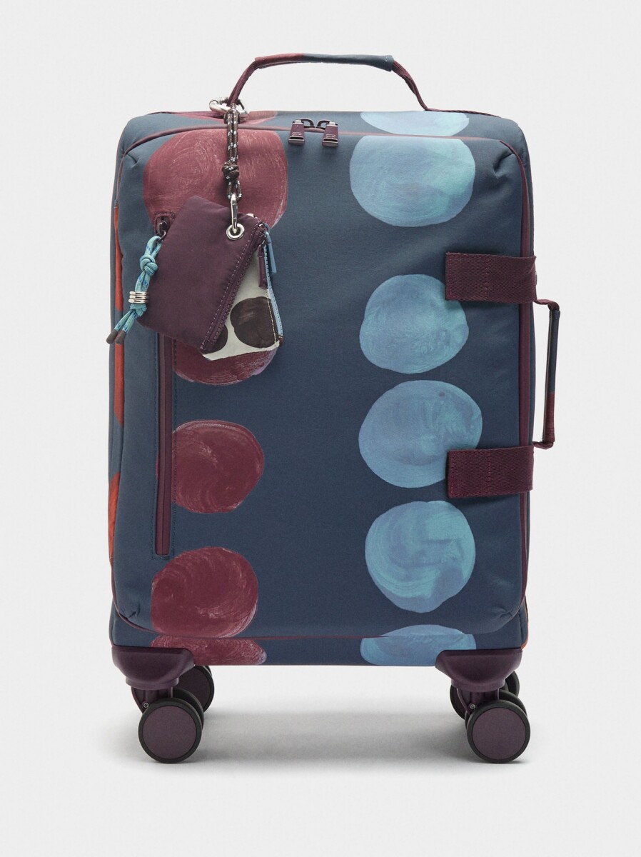 Maleta De Viaje Estampada De Nylon - multicolor 