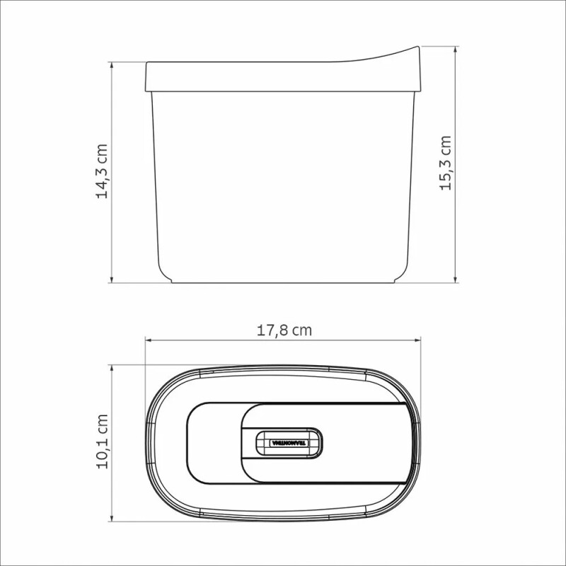 Yerbera o porta cereales de 1.5 Lts. Arena C/ Tapa 25490/030 Yerbera o porta cereales de 1.5 Lts. Arena C/ Tapa 25490/030