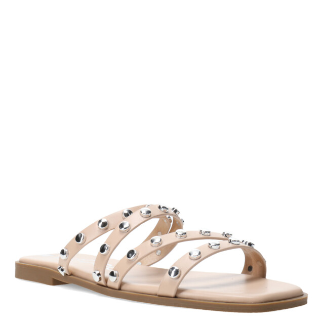 Sandalia de Mujer Miss Carol ZYLO con tachas Beige