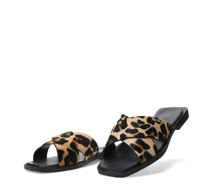 Sandalia de tiras cruzadas Leopardo