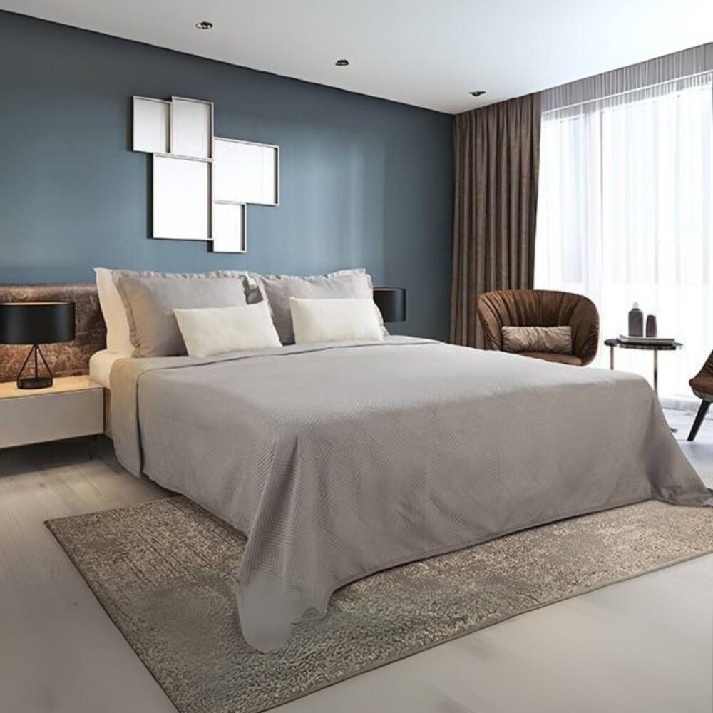 Colcha Queen | 2 Plazas - Montblanc 2,30x2,60m Gris Cinza