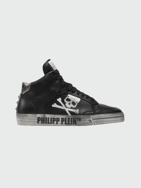 PHILIPP PLEIN - zapatillas negras Retrokickz™ de cuero Negro