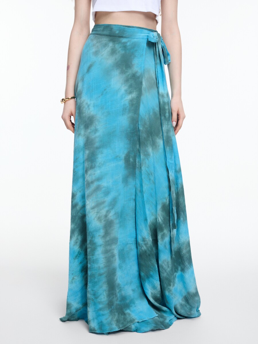 Falda maxi de gasa batik 