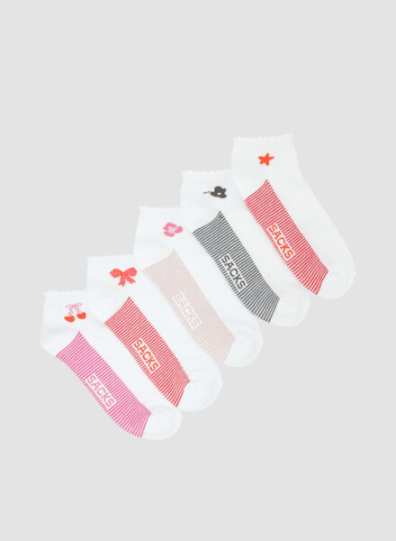 Pack de 5 medias cortas colores lisos Variante 44