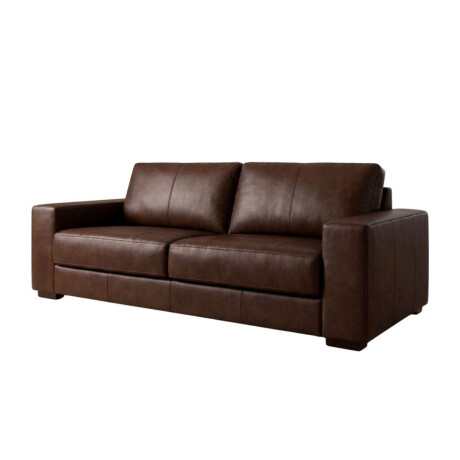 Sillon 3 cuerpos Como 100% Cuero Caramelo