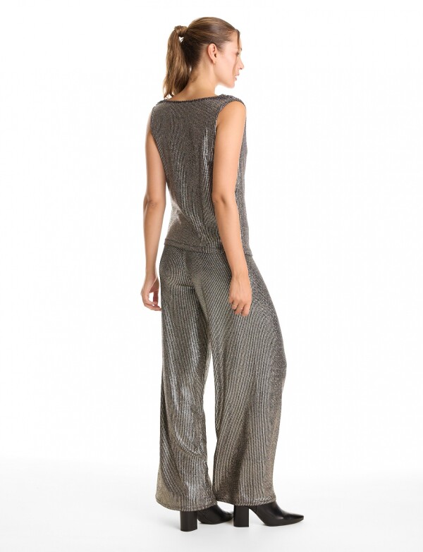 Blusa Metalizada NEGRO/DORADO