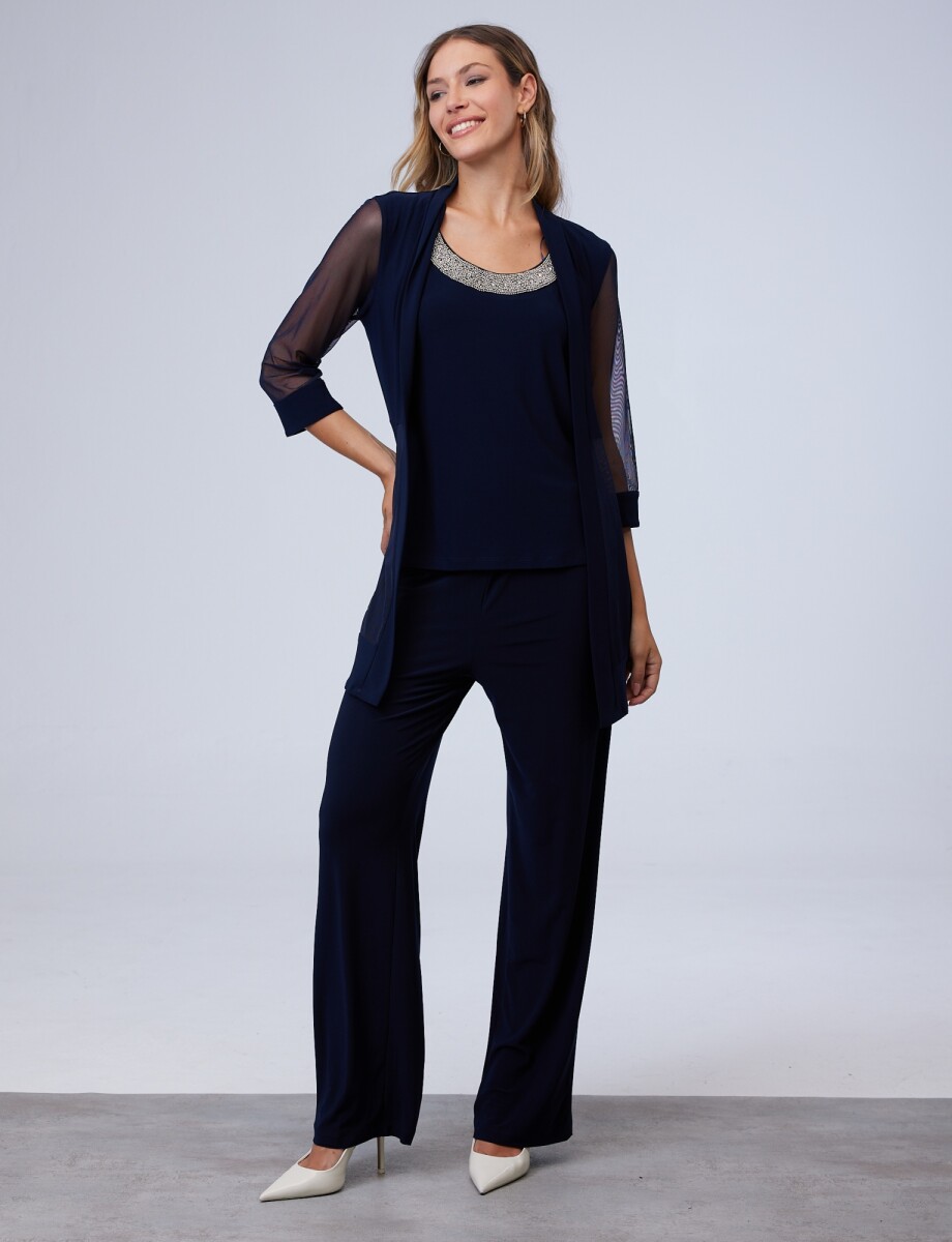 Set Blusa, Pantalón & Chaqueta - Marino 