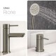 JUEGOS DE GRIFERIA LAVATORIO SATINADO-CEPILLADO RIONE GRIS-BRUSHED NICKEL