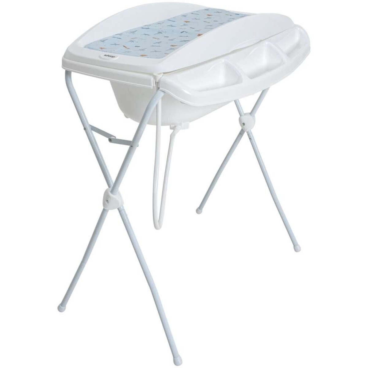 Catre De Baño Plegable Con Cambiador Angra Bebesit - Azul 