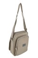 Morral Cruzado (Bandolera) en Tafeta Amasada Beige