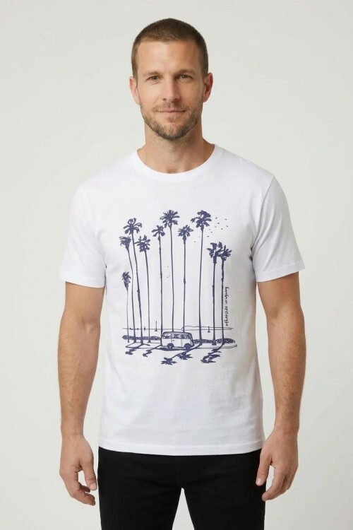 Remera m/c estampada Rambla BLANCO