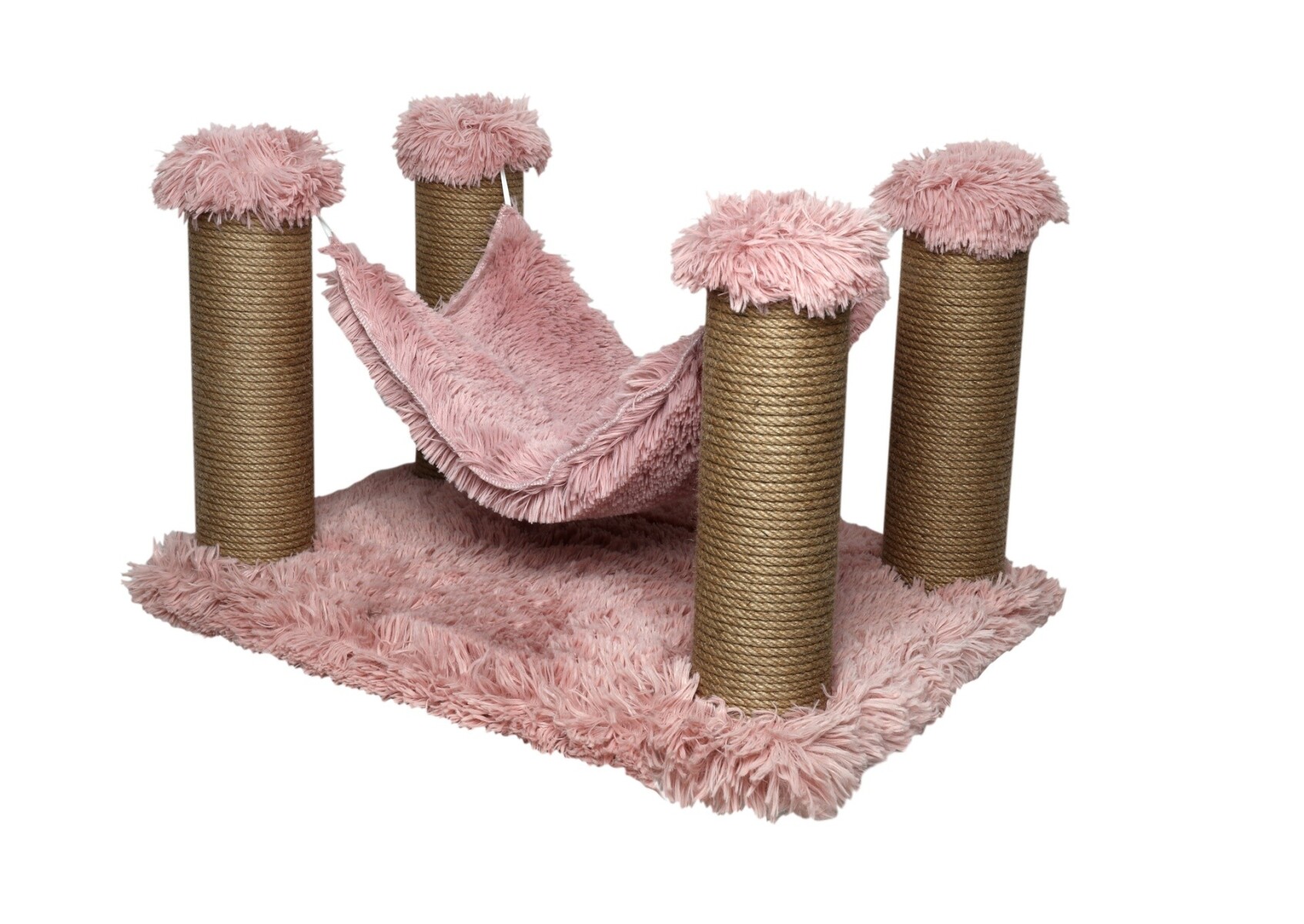 CAT SCRATCHING TREE LONG HAIR TVR60-16 LONG HAIR PLUSH PINK 