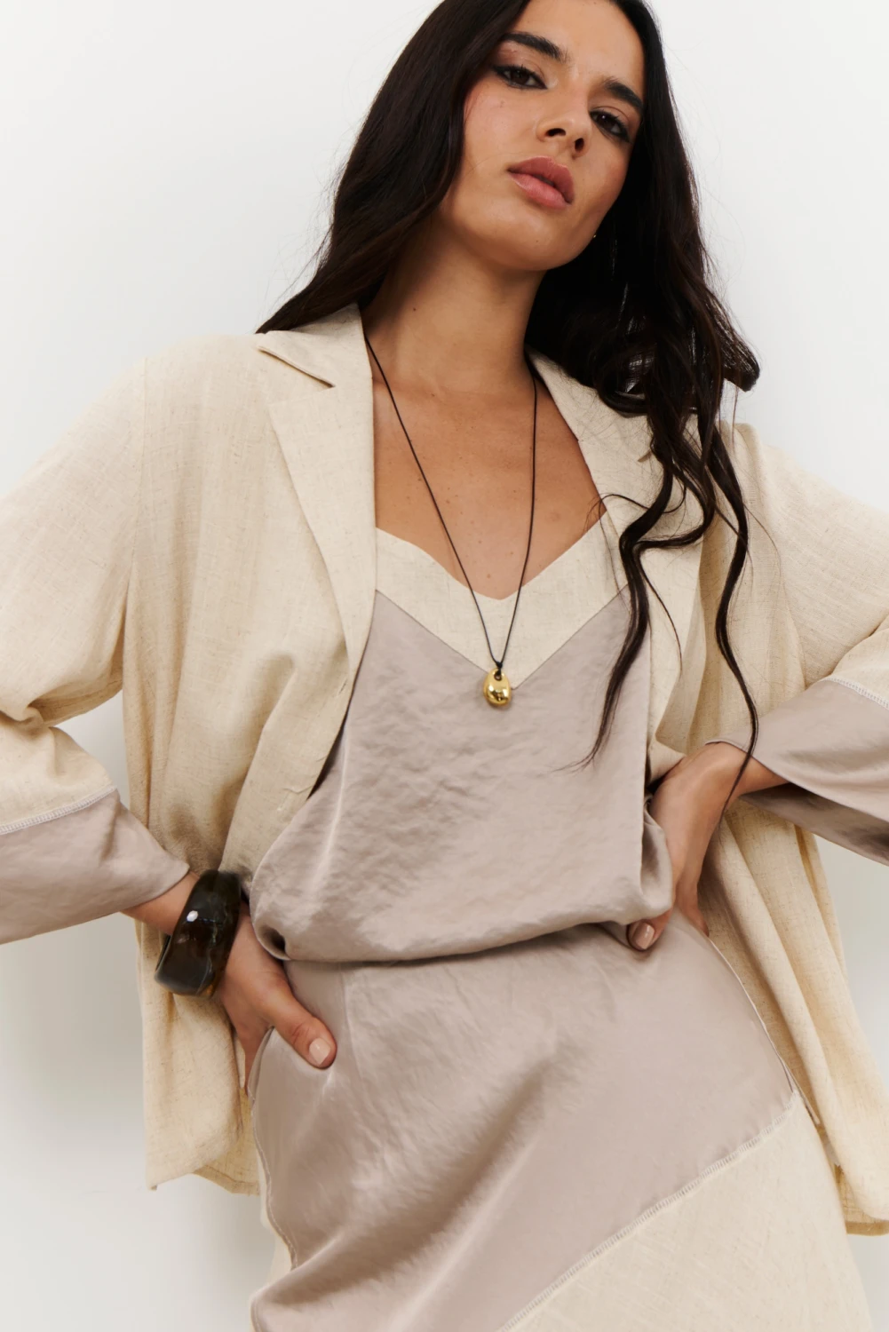 MUSCULOSA LINO SATEN