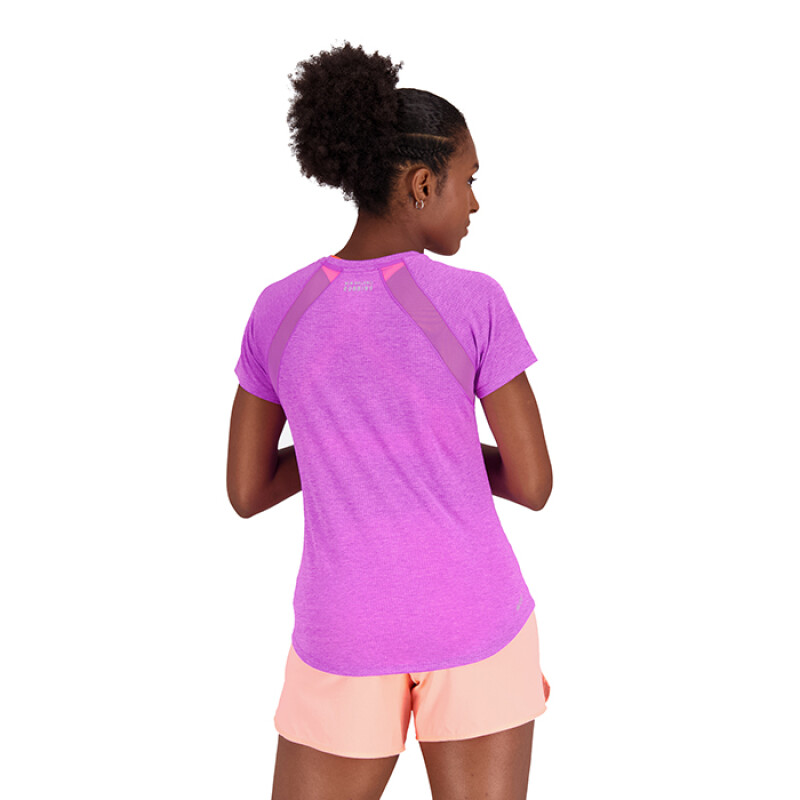 Remera New Balance Impact Run de Mujer - WT21262OOR Rosa Fuerte