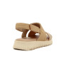 Comfortflex Sandalia Lycra Tiras Anchas Pulsera C/elástico Suela Baja - Dama Almendra