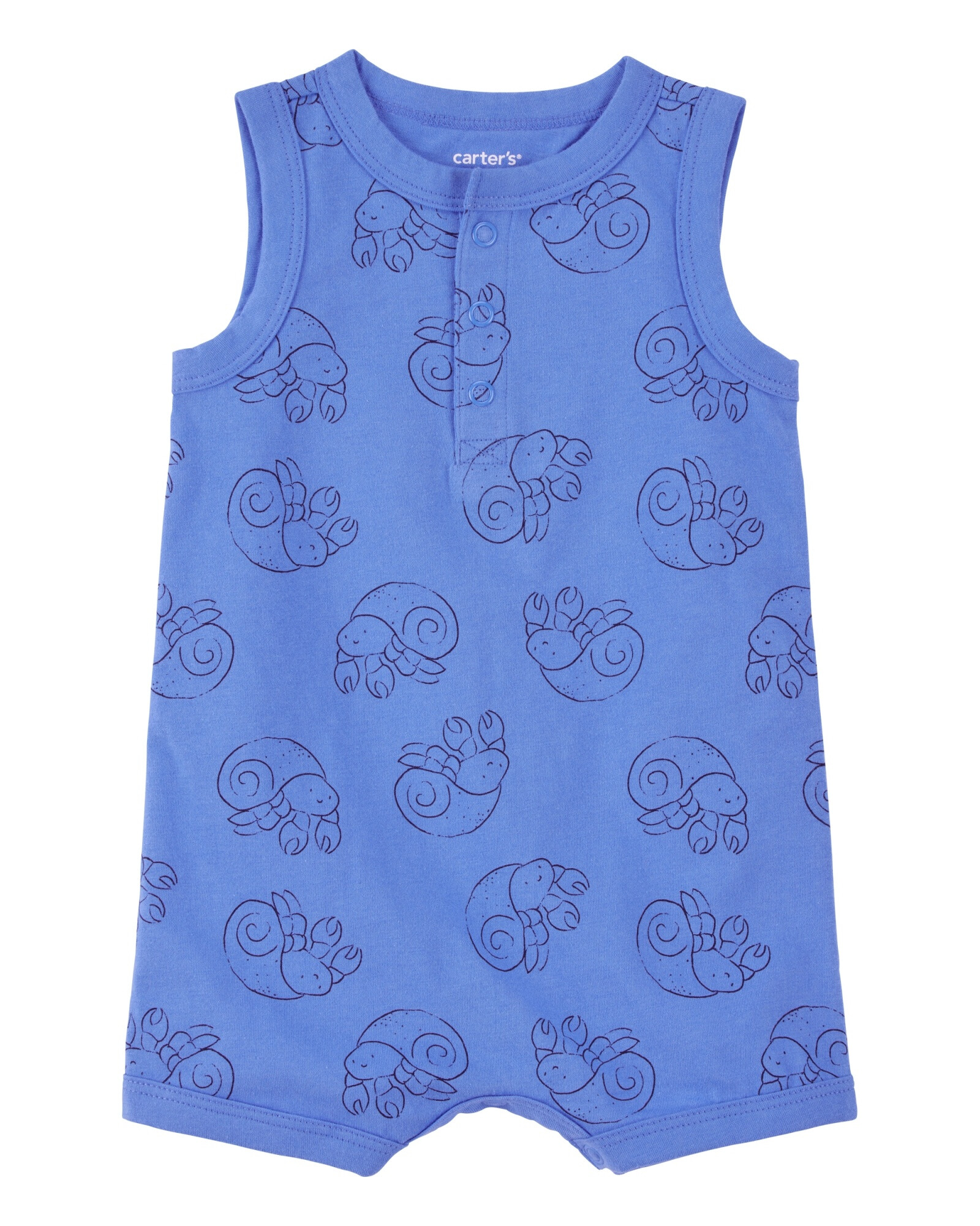 Monito corto de algodón, diseño cangrejos Sin color