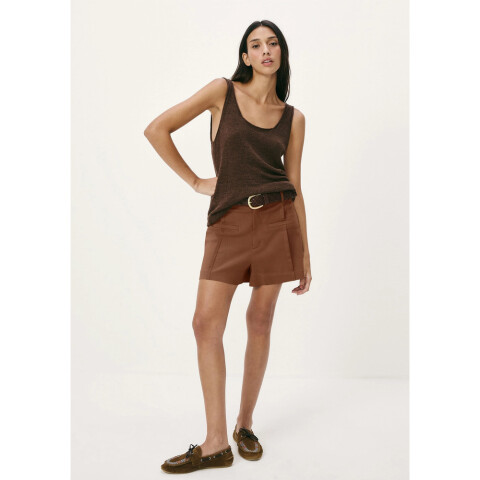 SHORTS FEM MARROM