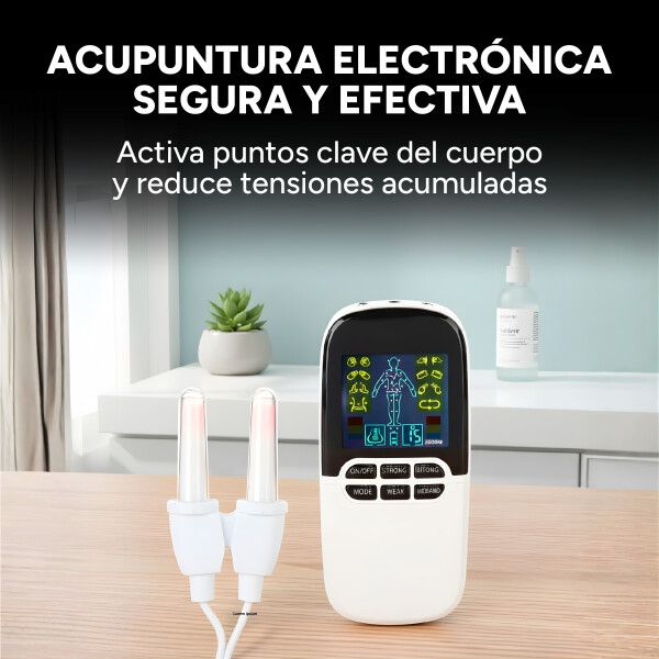 Tens Electroestimulador 8 Pads Electroterapia Muscular Usb Color Blanco