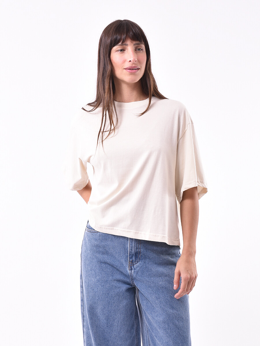 REMERA CORA - BEIGE 