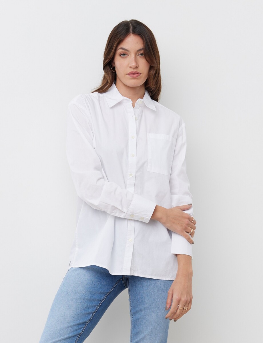 Camisa Algodon - Blanco 