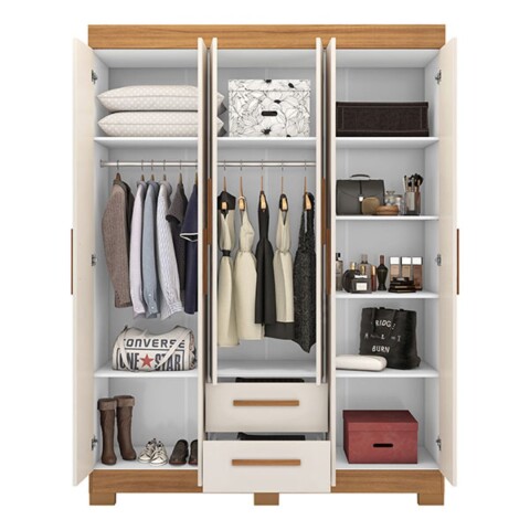 Ropero Abba 6 Puertas 2 Cajones NT6015 Freijo | Off White Ropero Abba 6 Puertas 2 Cajones NT6015 Freijo | Off White