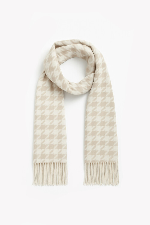 Bufanda pied de poule BEIGE