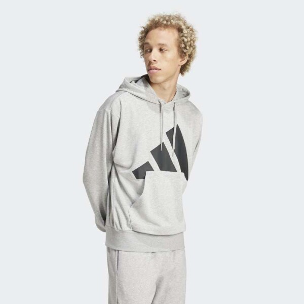 Canguro Adidas Essentials Logo Grande Felpa Francesa Gris