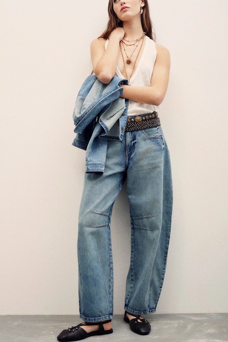 JEAN BARREL BLUE Azul