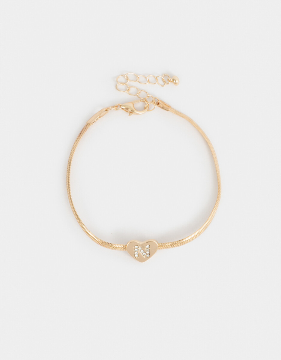 Pulsera Flexible De Inicial "n" 
