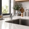 Grifería de cocina Monocomando de mesada Valencia Gris Brillante Grifería De Cocina Monocomando De Mesada Valencia Gris Brillante