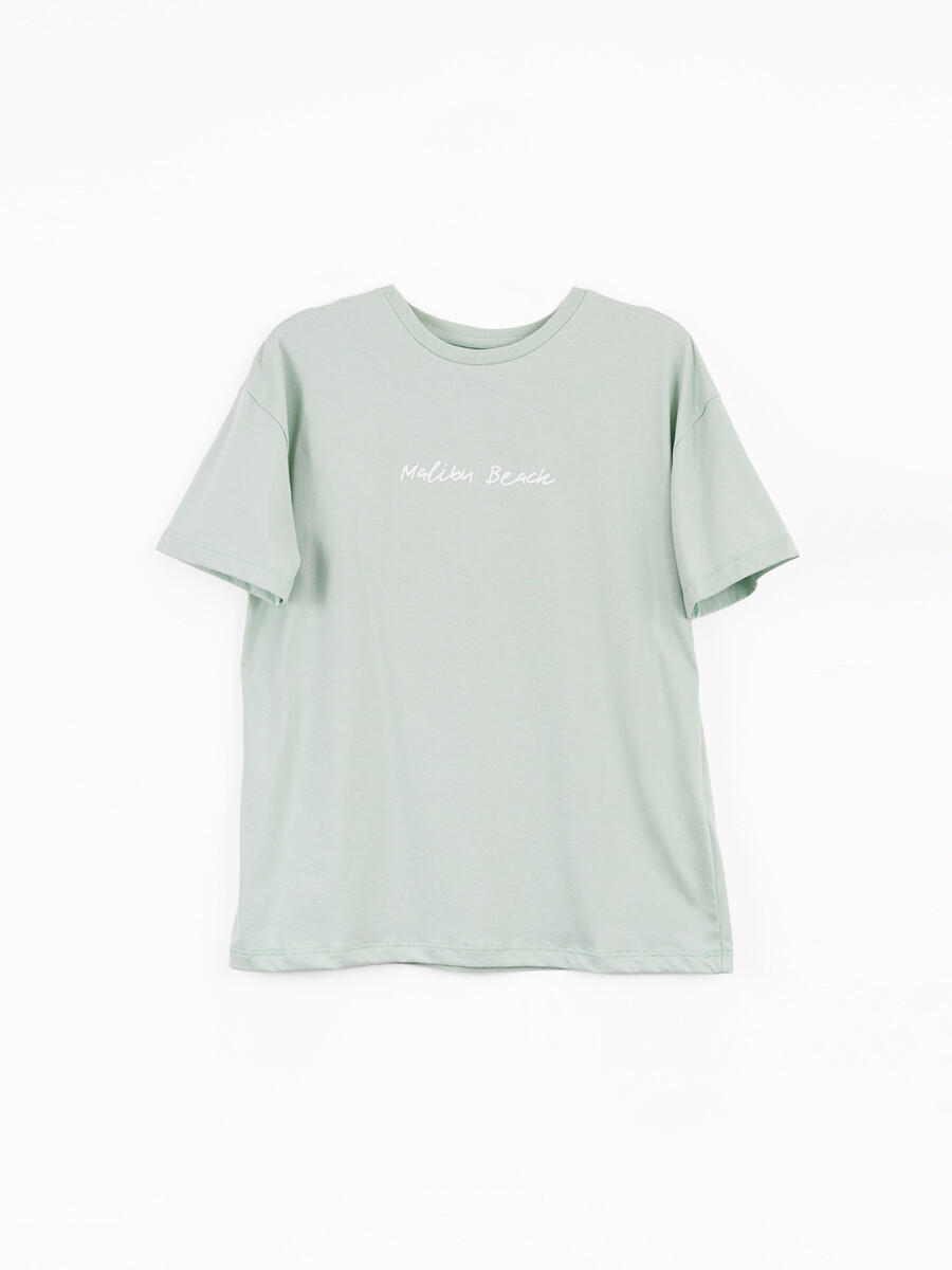 REMERA SUKIL PRINT - VERDE GRISACEO 