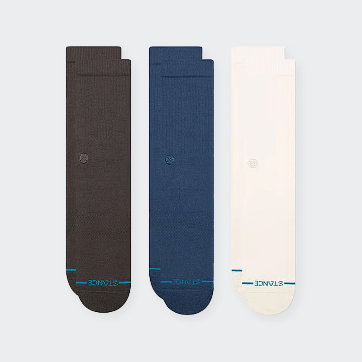 Medias Stance Icon 3 Pack - Gris 