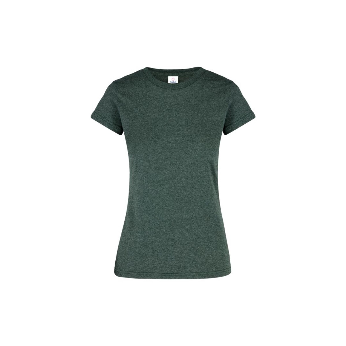 Camiseta jaspe a la base dama - verde bosque jaspe 