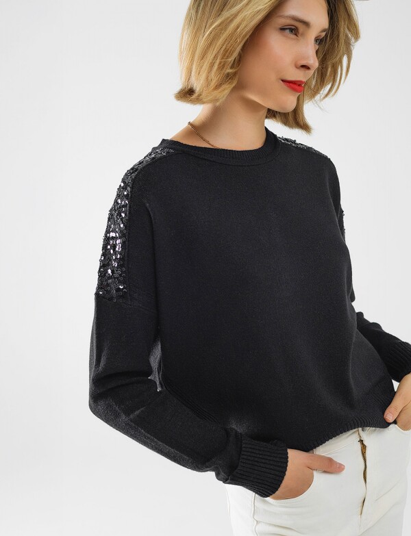 Buzo Lentejuelas NEGRO