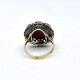 Anillo Antiguo En Plata, Oro 18K Y Coral Anillo Antiguo En Plata, Oro 18K Y Coral