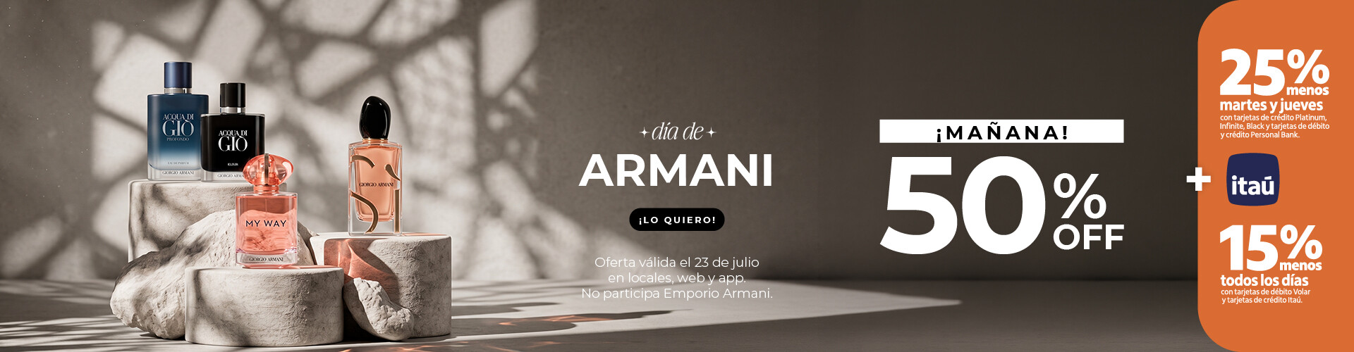 EXPECTATIVA DÍA D ARMANI