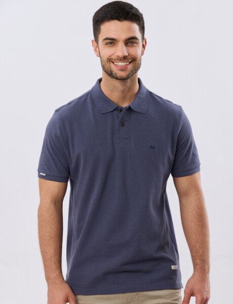 REMERA POLO LISA PIQUÉ Azul