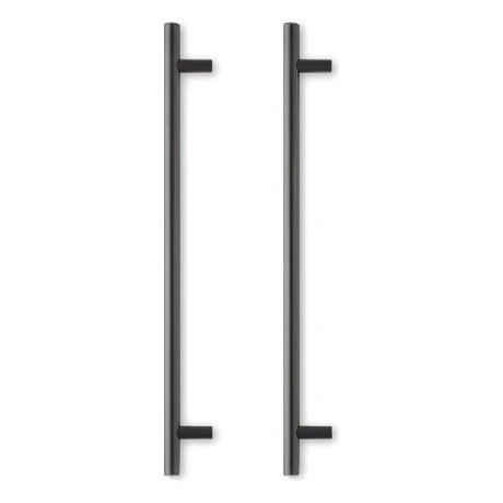 Pack X2 Tirador Manija Agarre Para Mueble Negro Mate Negro